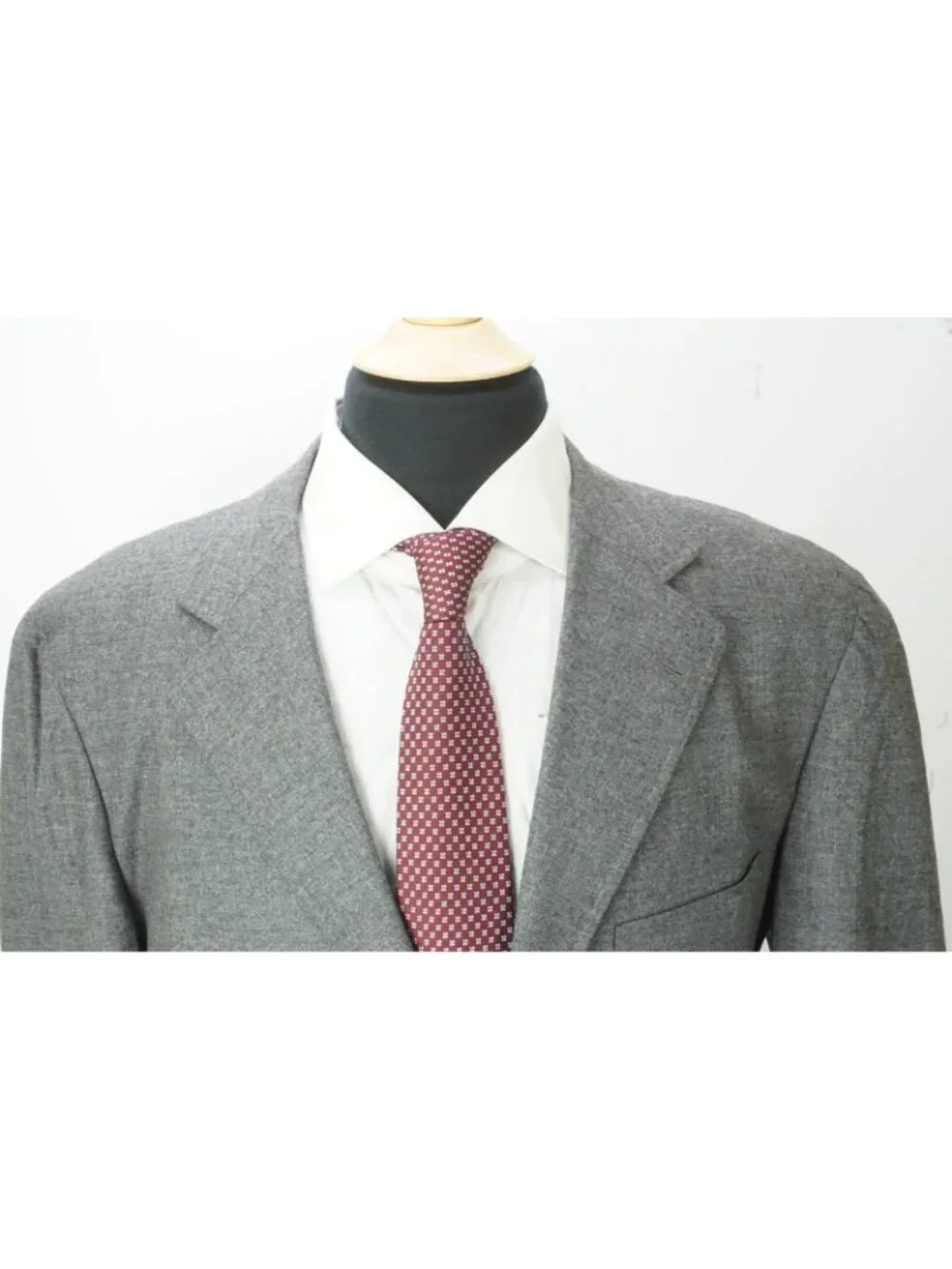 Raffaele Caruso Gray Flannel Zegna Cashmere 2 Pc Suit Jacket Pant 44 US NEW
